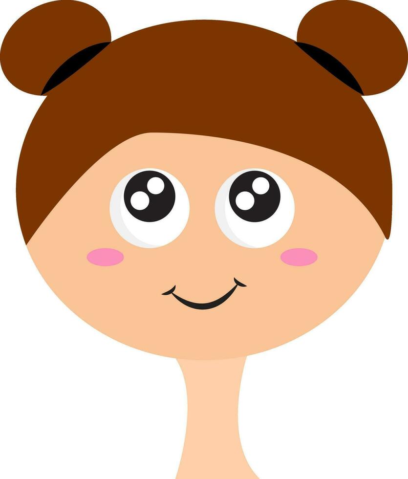 Clipart of a cute girl vector or color illustration