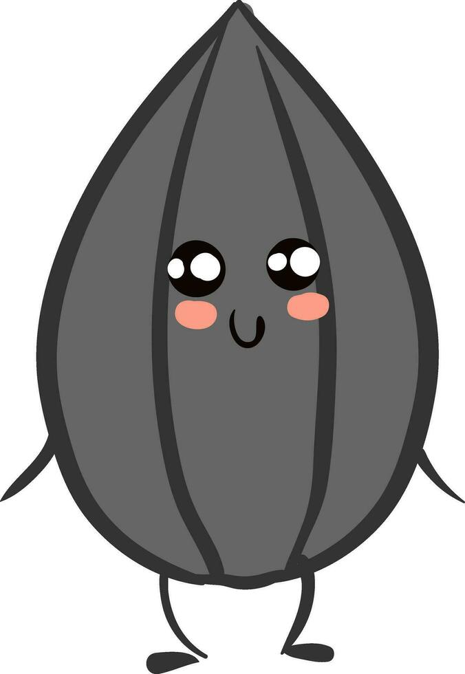 emoji de un linda girasol semilla vector o color ilustración