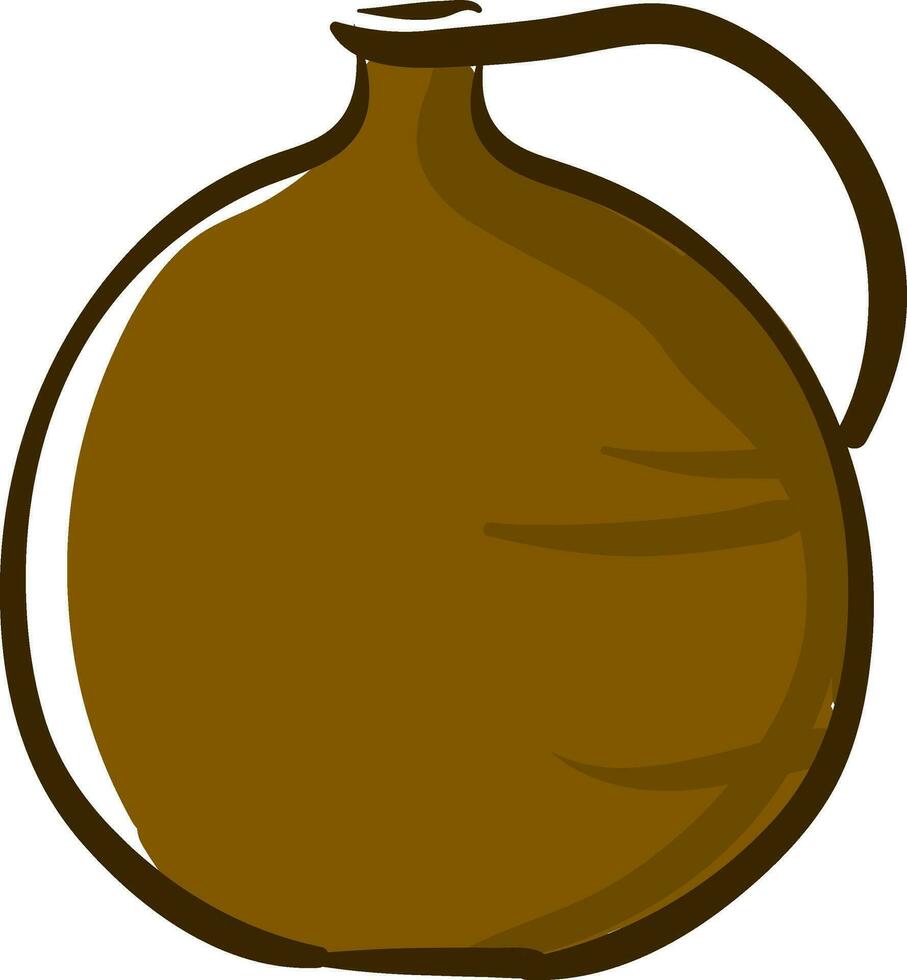 Portrait of a clay jug vector or color illustration