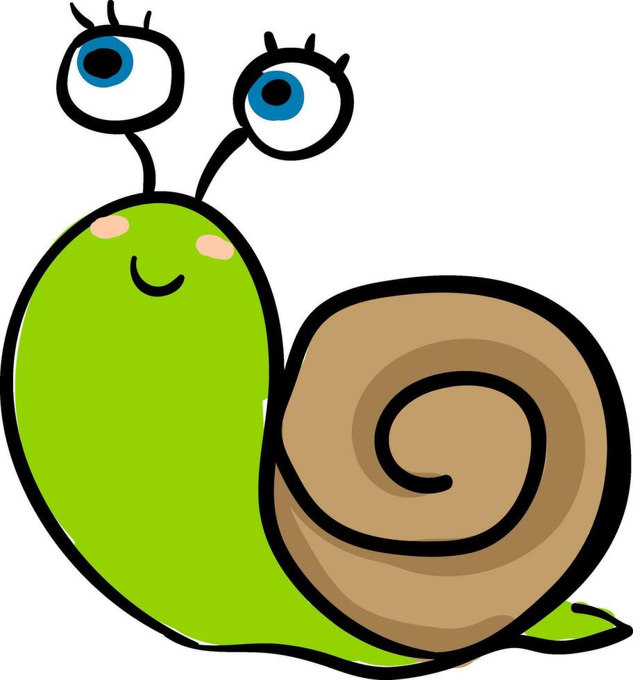Emoji of a cute snail vector or color illustration