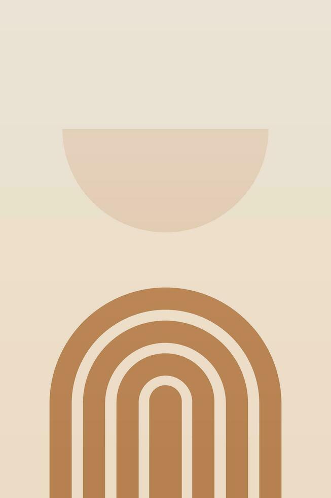 Mid Century Modern Rainbow Background Illustration vector