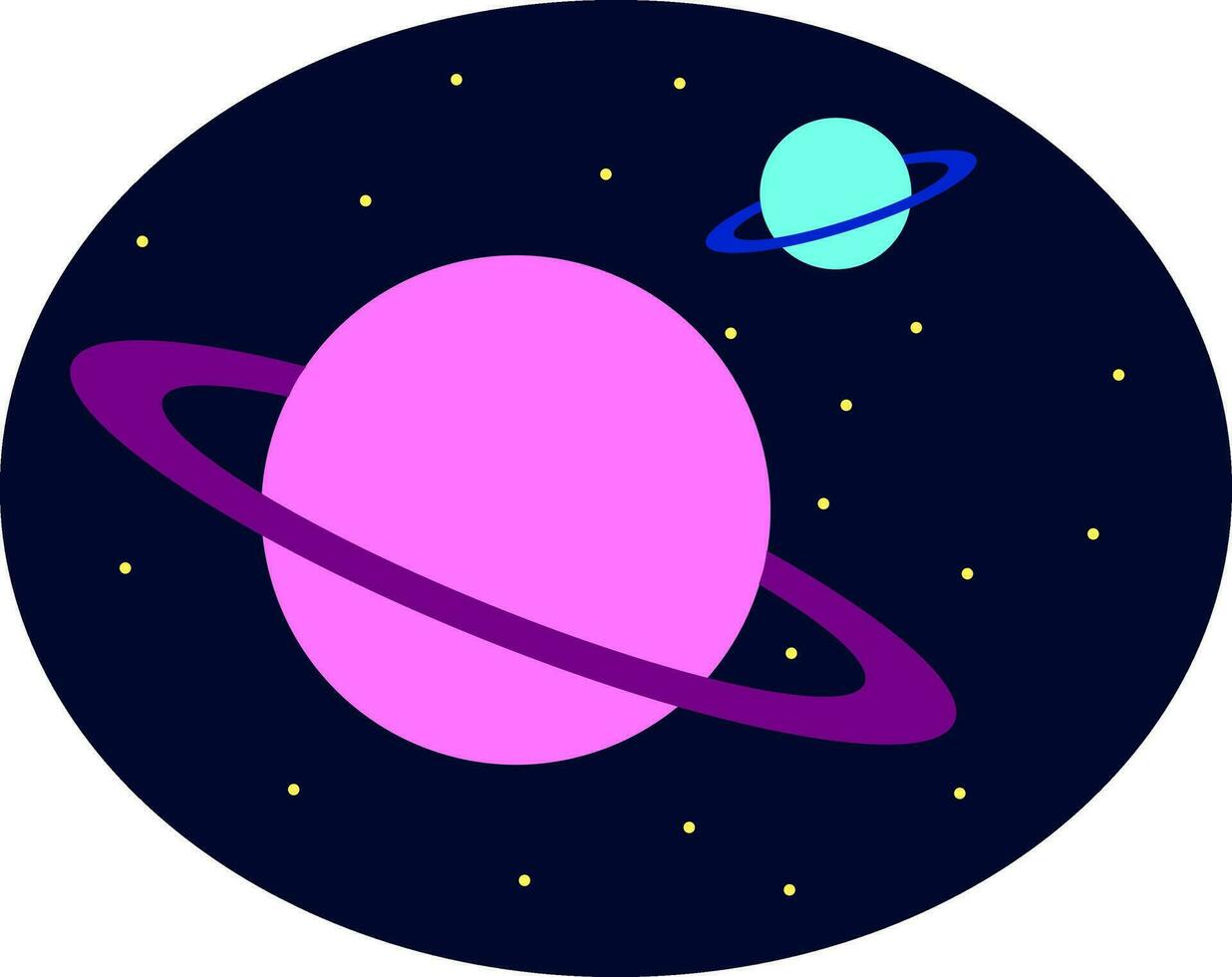 planetas, vector o color ilustración.