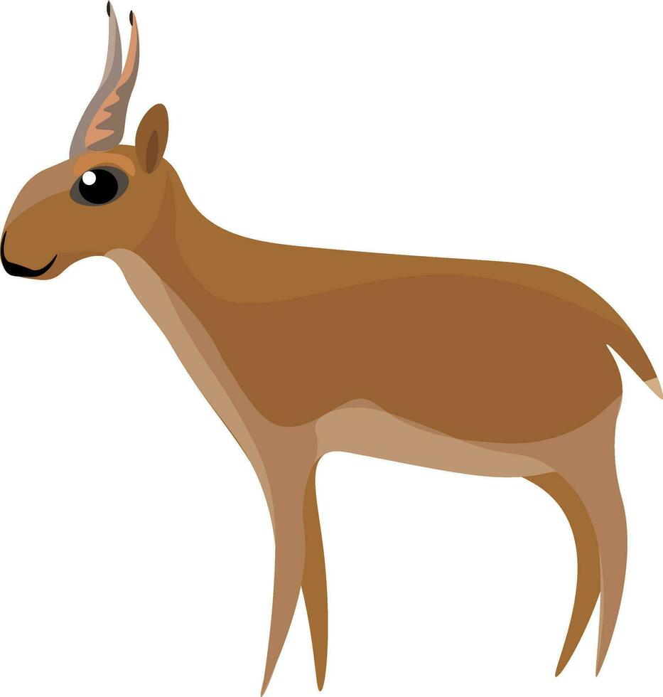 saiga antílope, vector o color ilustración.