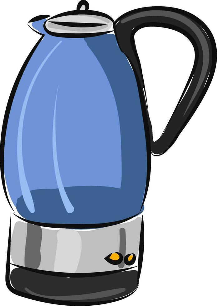 Electric kettle, vector or color illustration.