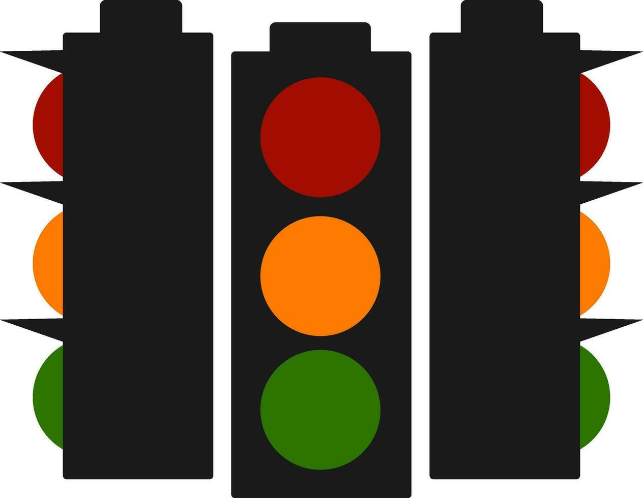 Traffic lights, vector or color illustration.