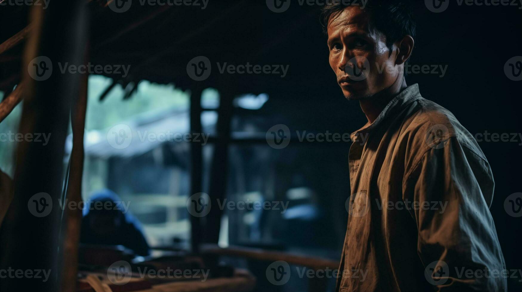AI generated Artisan in Southeast Asian Workshop AI generated photo