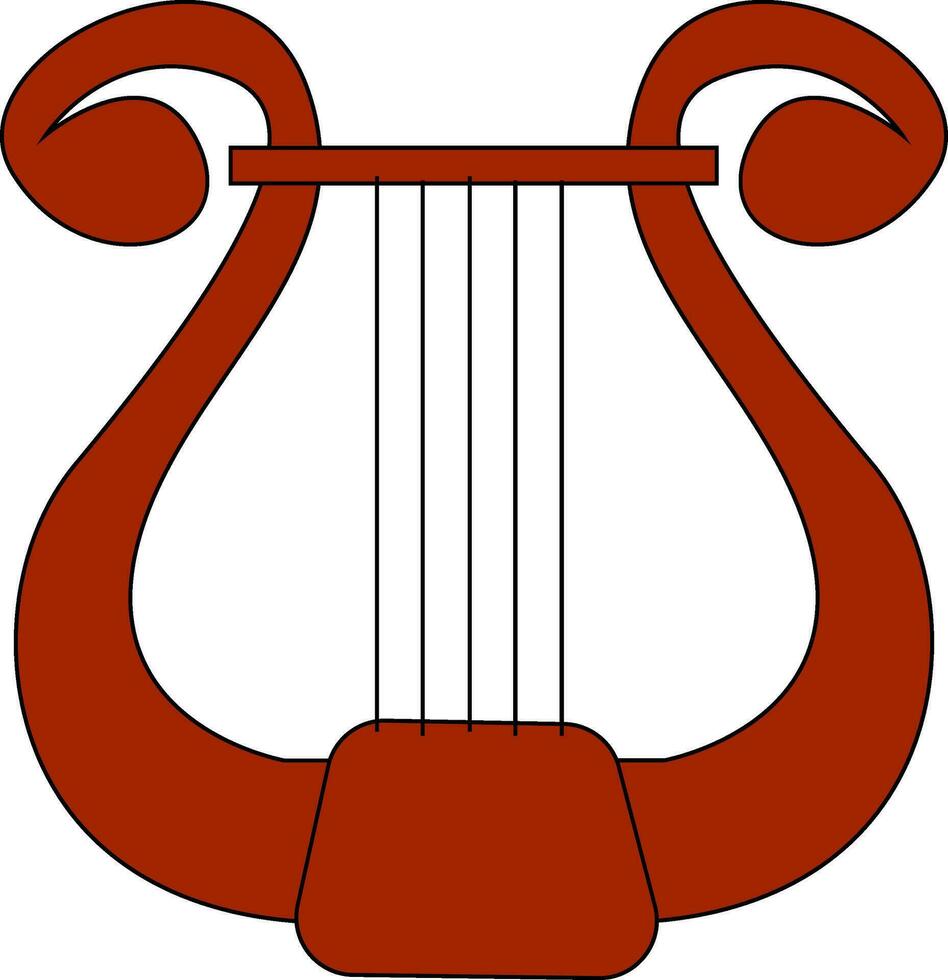 Clipart of lira, a musical instrument, vector or color illustration