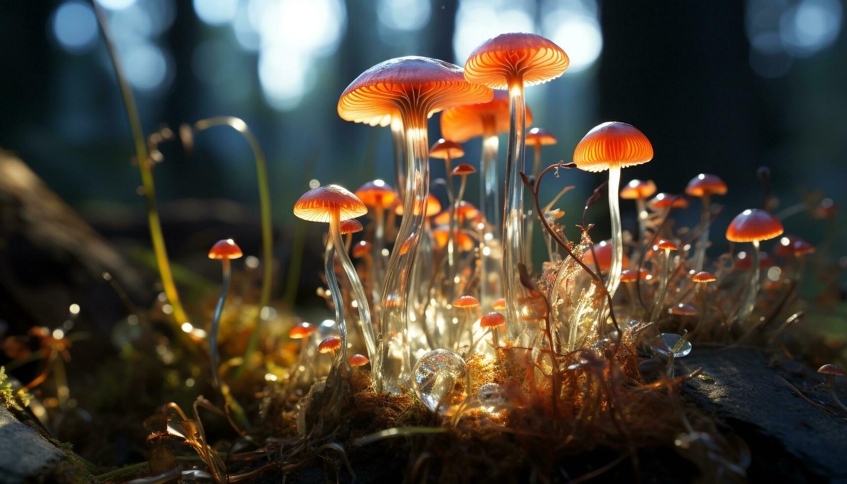 AI generated The autumn forest reveals the beauty of nature uncultivated growth generated by AI photo