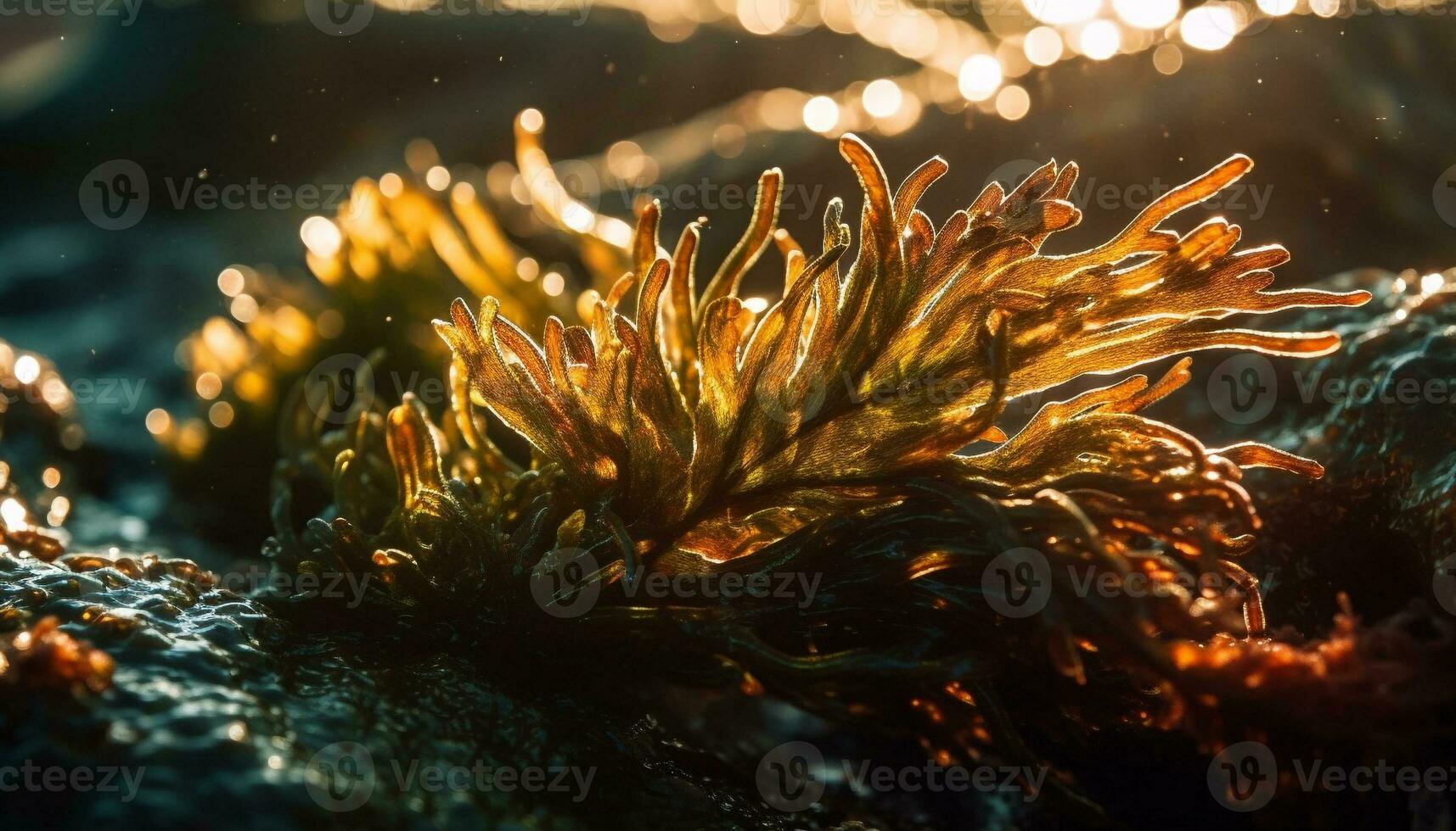 AI generated Underwater nature, reef animal fish scuba diving water coral close up generated by AI photo