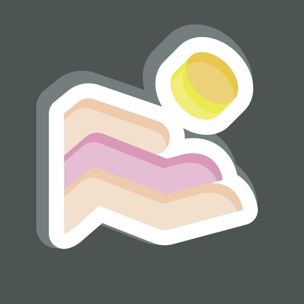 Sticker Charity. related to Ramadan symbol. simple design editable. simple illustration vector