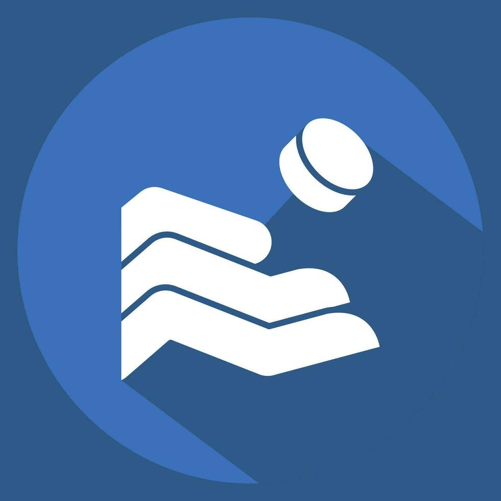 Icon Charity. related to Ramadan symbol. long shadow style. simple design editable. simple illustration vector