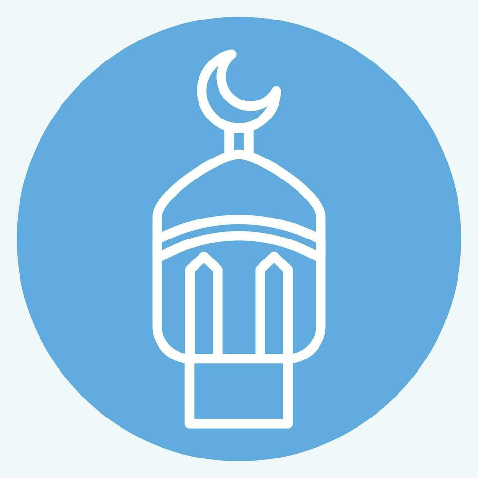 Icon Lantern. related to Ramadan symbol. blue eyes style. simple design editable. simple illustration vector