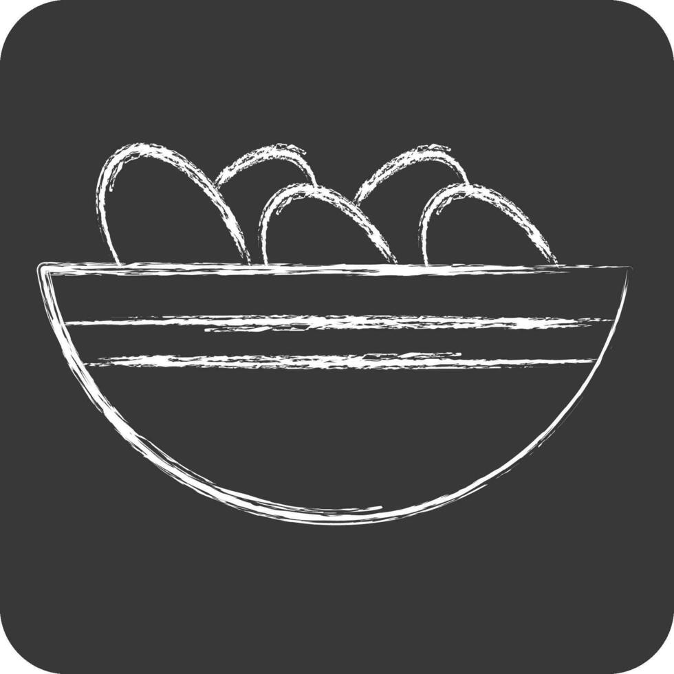 Icon Nuts. related to Ramadan symbol. chalk Style. simple design editable. simple illustration vector