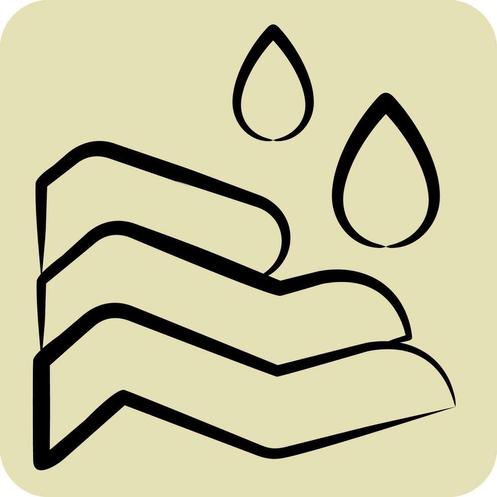 Icon Salah. related to Ramadan symbol. hand drawn style. simple design editable. simple illustration vector