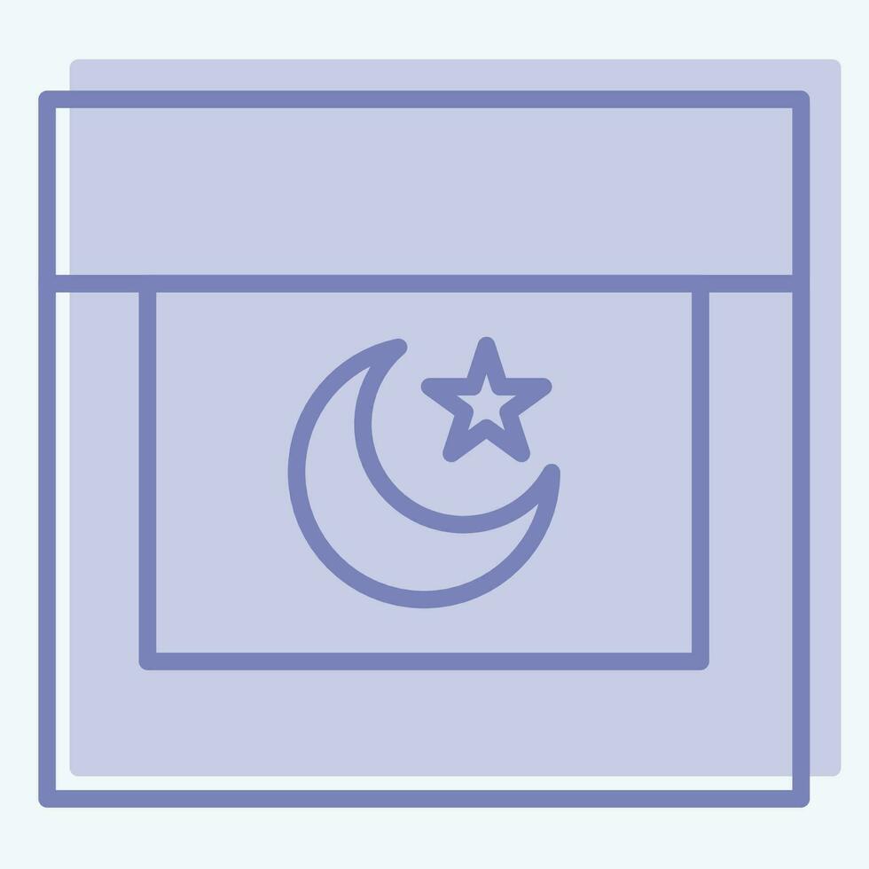 Icon Ramada. related to Ramadan symbol. two tone style. simple design editable. simple illustration vector