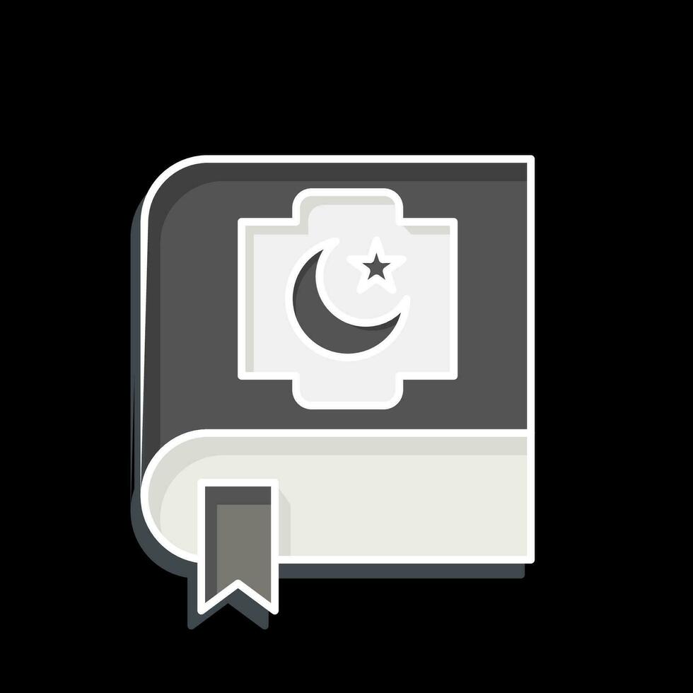 Icon Quran. related to Ramadan symbol. glossy style. simple design editable. simple illustration vector