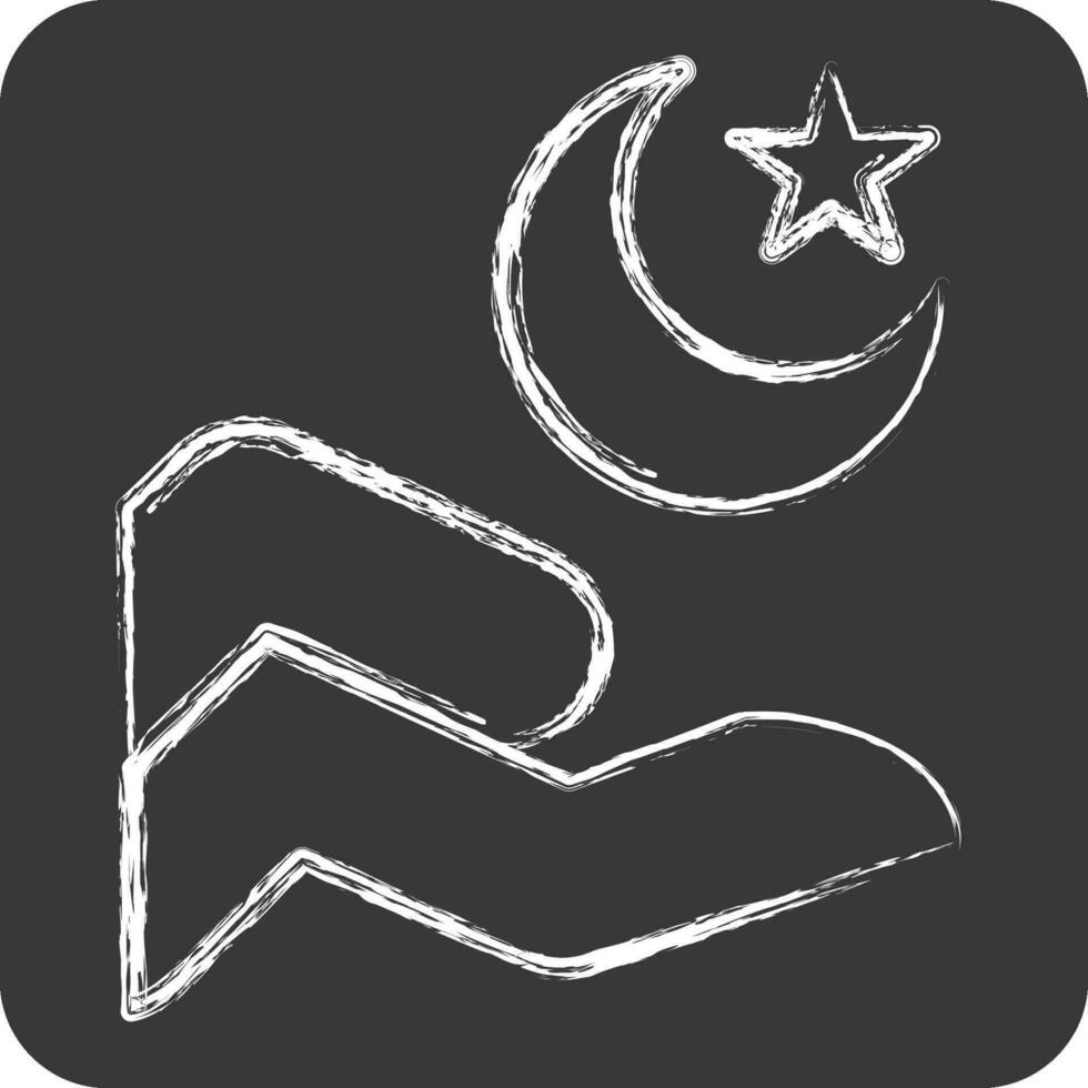 Icon Islam. related to Ramadan symbol. chalk Style. simple design editable. simple illustration vector