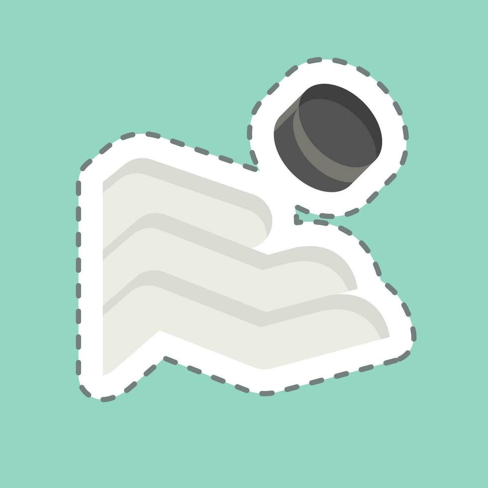 Sticker line cut Charity. related to Ramadan symbol. simple design editable. simple illustration vector