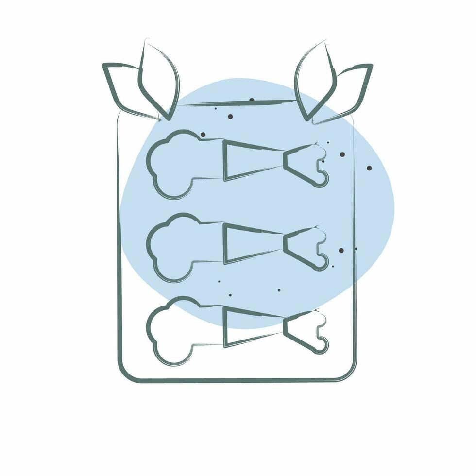 Icon Fried Food. related to Cooking symbol. Color Spot Style. simple design editable. simple illustration vector
