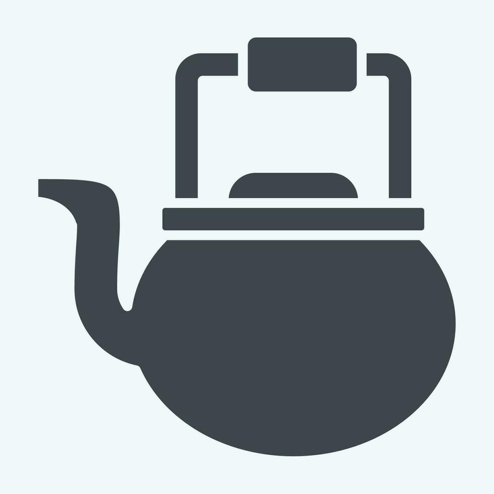 Icon Kettle. related to Cooking symbol. glyph style. simple design editable. simple illustration vector