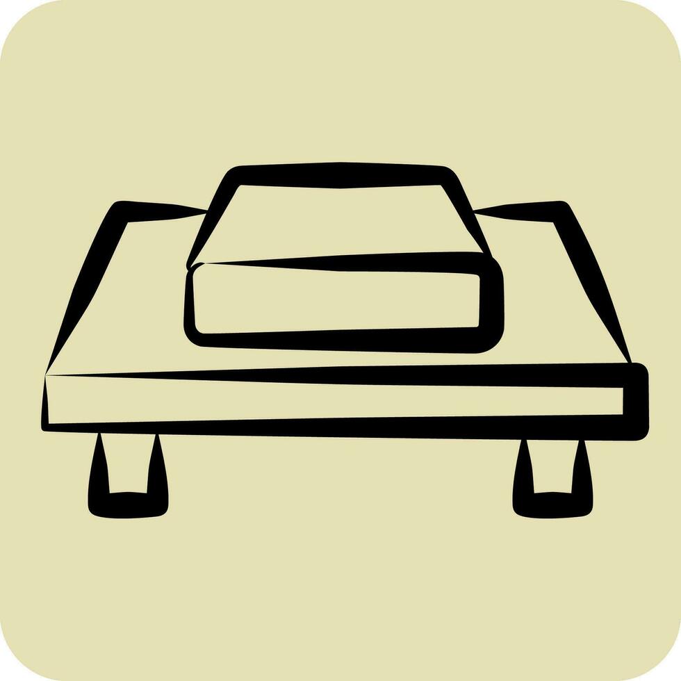 Icon Grilled Foods. related to Cooking symbol. hand drawn style. simple design editable. simple illustration vector