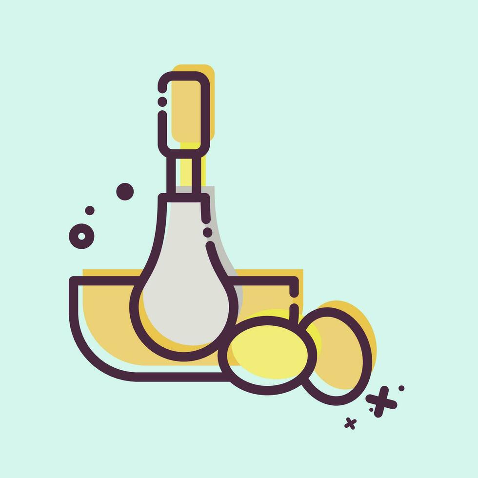 Icon Scrambled Eggs. related to Cooking symbol. MBE style. simple design editable. simple illustration vector