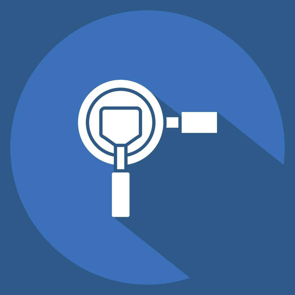 Icon Pan. related to Cooking symbol. long shadow style. simple design editable. simple illustration vector