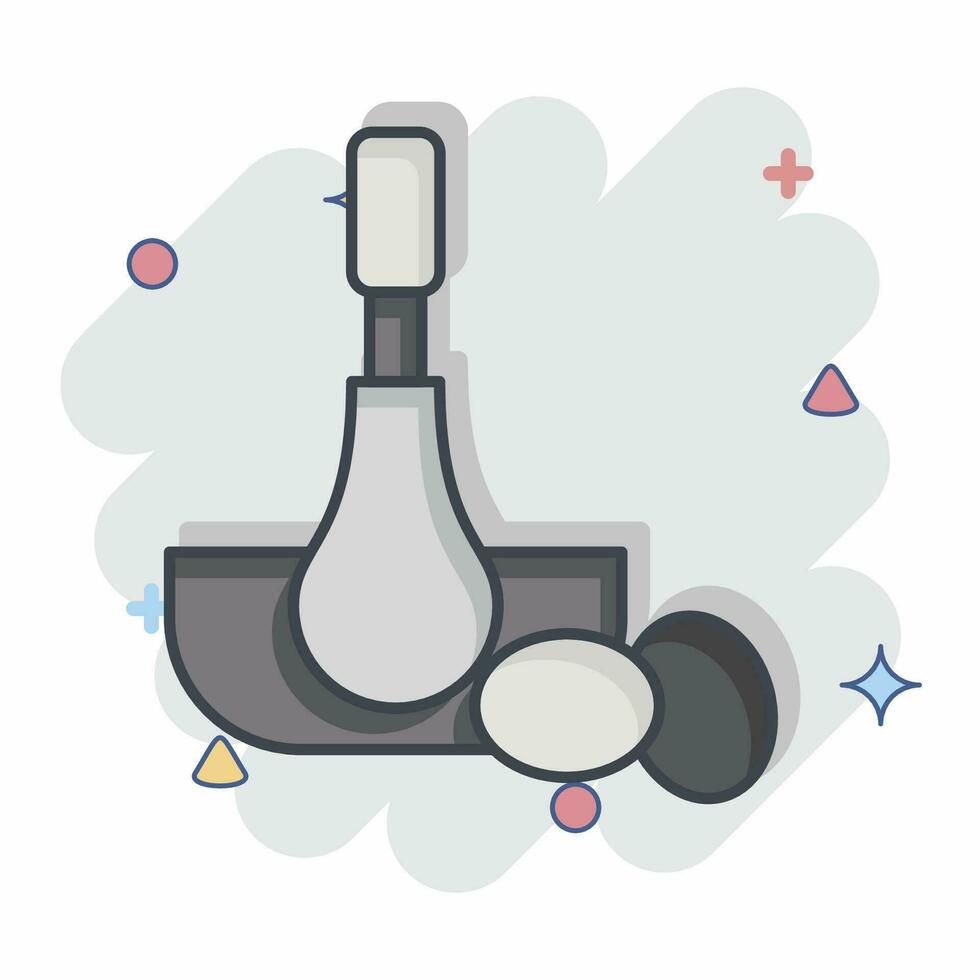 Icon Scrambled Eggs. related to Cooking symbol. comic style. simple design editable. simple illustration vector