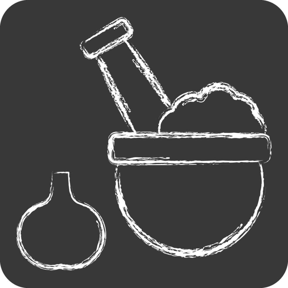 Icon Pound Mortar. related to Cooking symbol. chalk Style. simple design editable. simple illustration vector