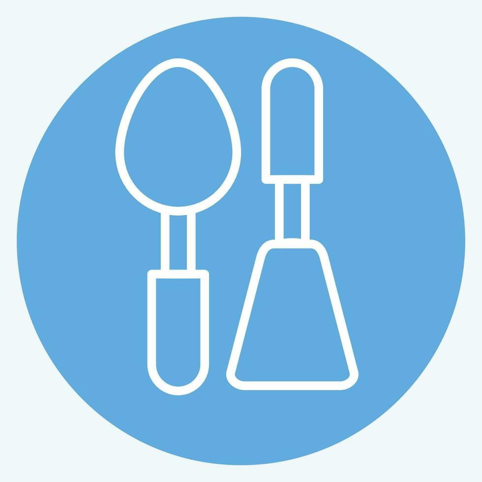 Icon Ladle. related to Cooking symbol. blue eyes style. simple design editable. simple illustration vector