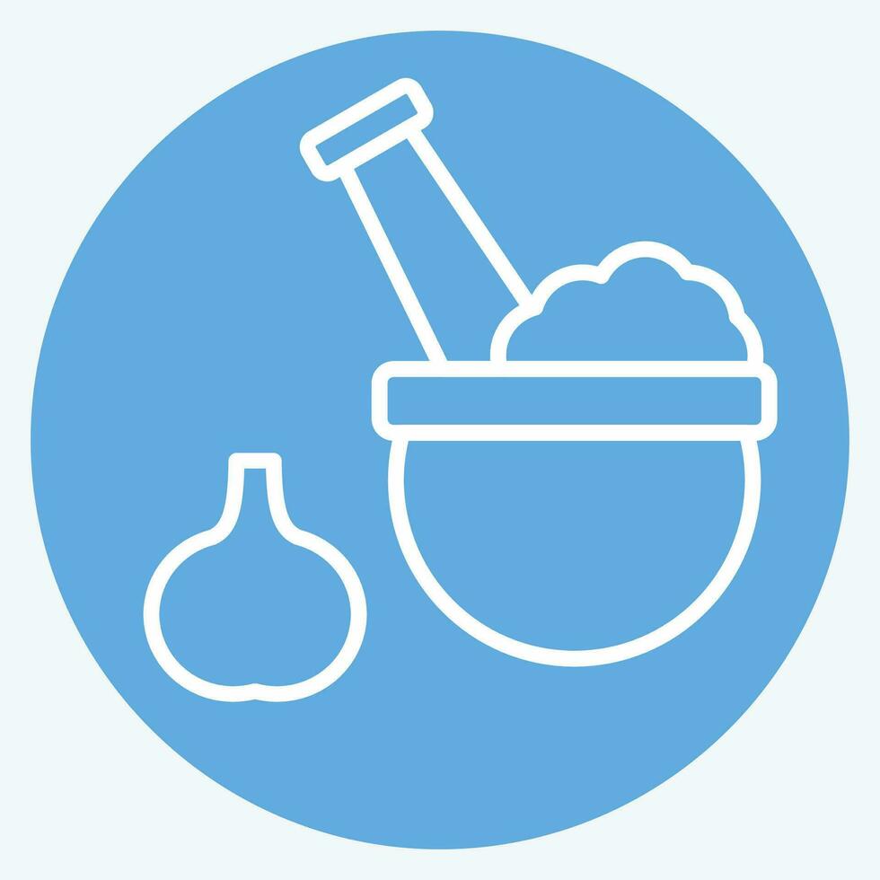 Icon Pound Mortar. related to Cooking symbol. blue eyes style. simple design editable. simple illustration vector