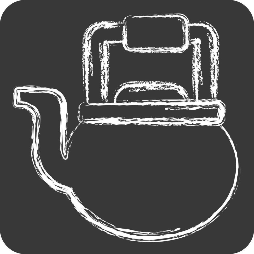 Icon Kettle. related to Cooking symbol. chalk Style. simple design editable. simple illustration vector
