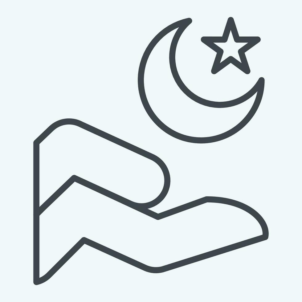 Icon Islam. related to Ramadan symbol. line style. simple design editable. simple illustration vector