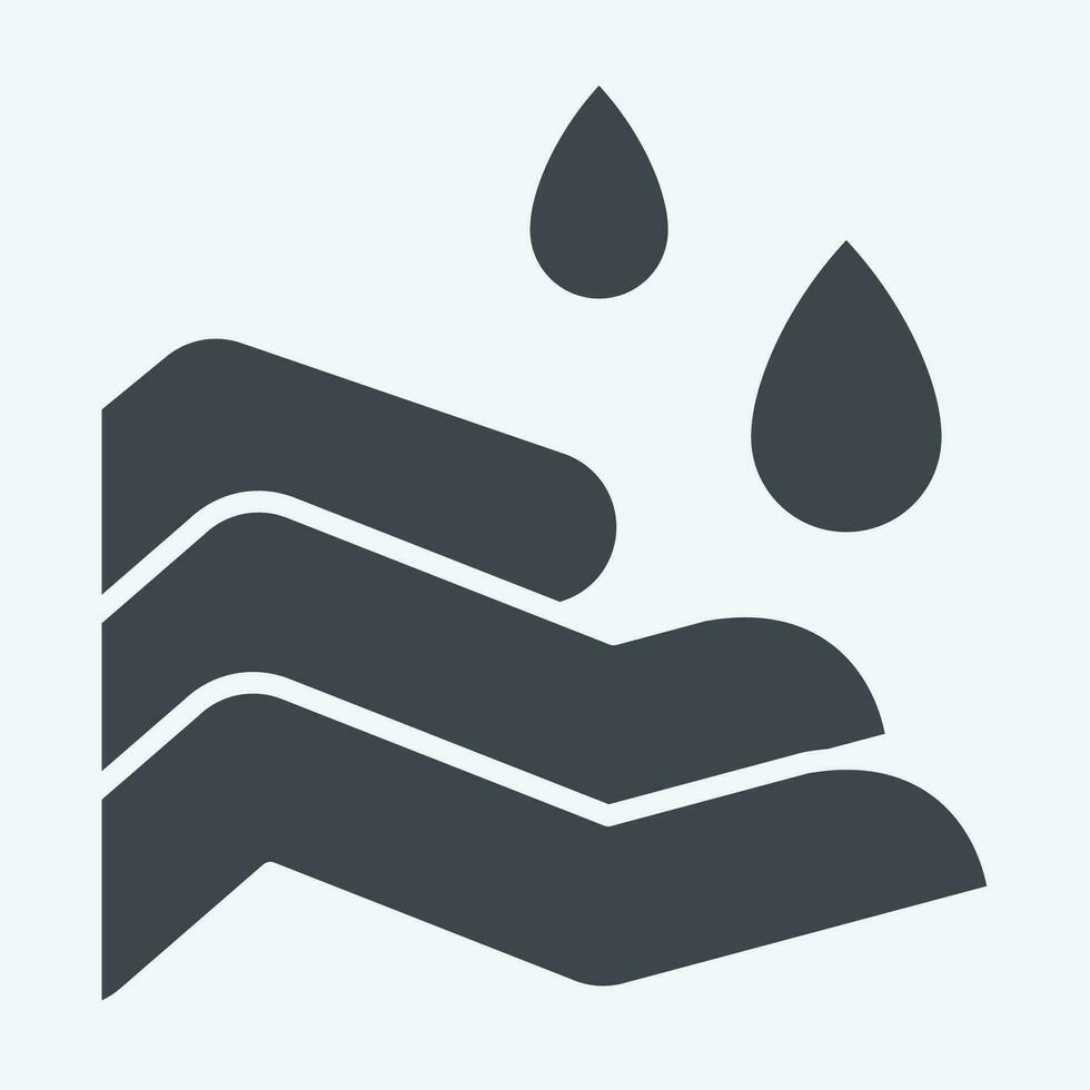 Icon Salah. related to Ramadan symbol. glyph style. simple design editable. simple illustration vector