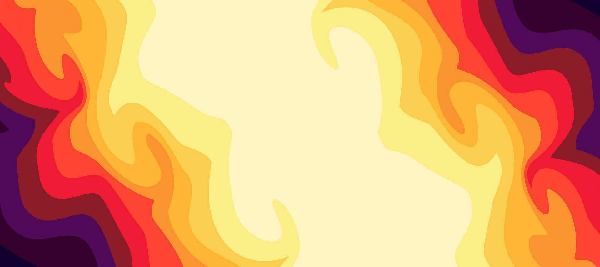 abstract sunrise background with flames color vector