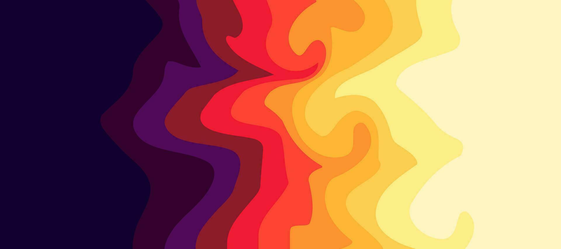 abstract wavy background with bright color vector