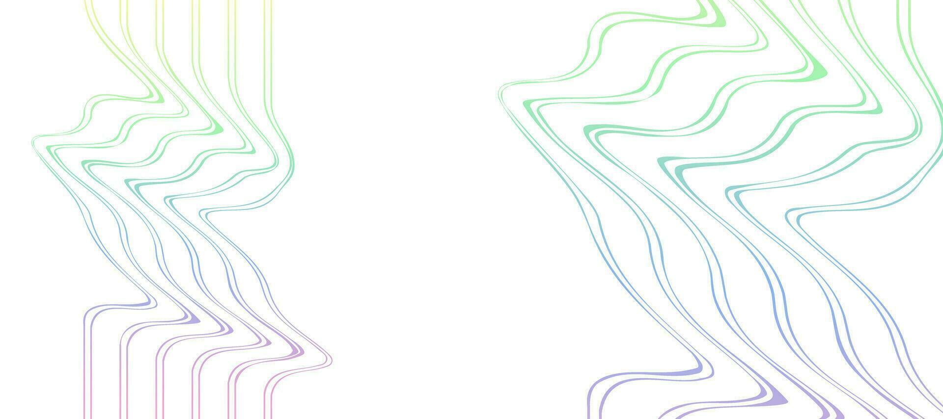 abstract colorful gradient waves smokes outline with white background vector