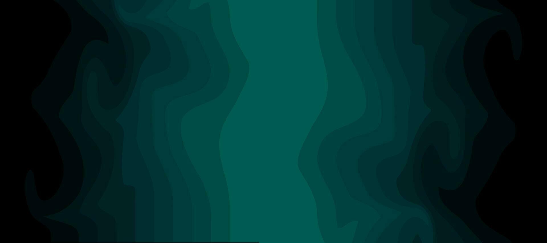 abstract dark green teal deep layer water wave background vector