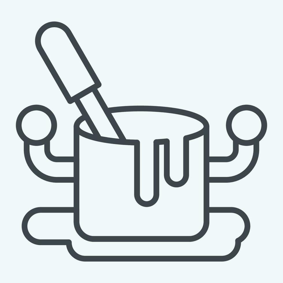 Icon Cook Soup. related to Cooking symbol. line style. simple design editable. simple illustration vector