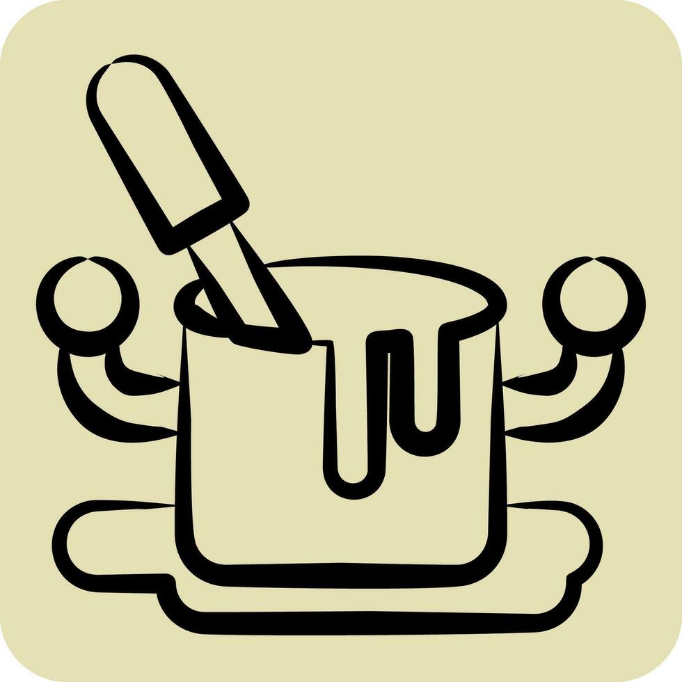 Icon Cook Soup. related to Cooking symbol. hand drawn style. simple design editable. simple illustration vector