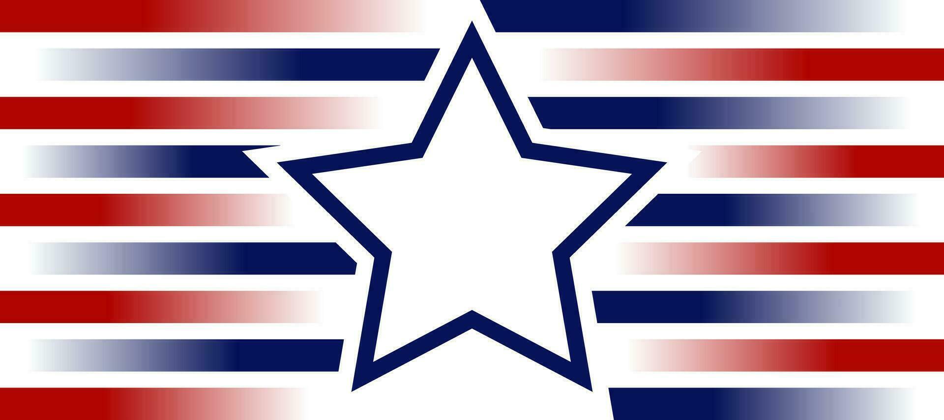 white star with gradient stripes horizontal line abstract background vector