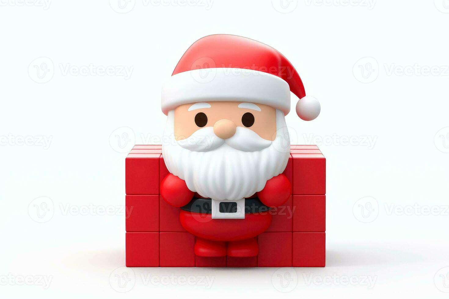 AI generated Santa claus with xmas background, christmas holiday concept, Generative AI photo