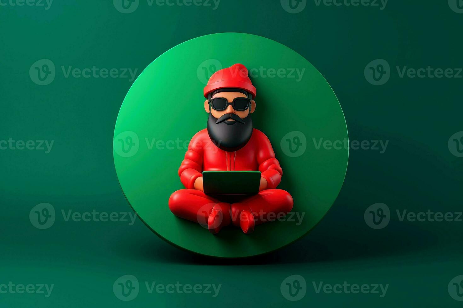 AI generated Santa claus with xmas background, christmas holiday concept, Generative AI photo