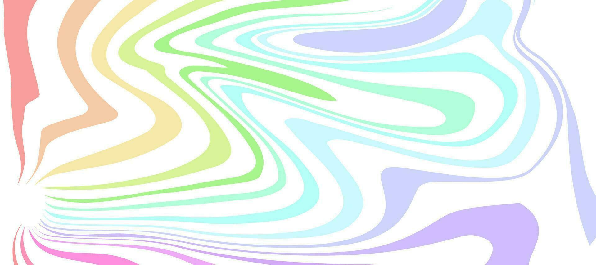 abstract flowing colorful rainbow wavy lines background vector