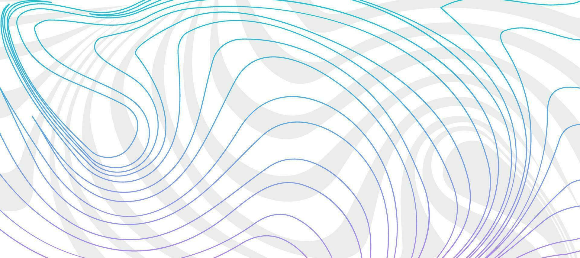 abstract flowing colorful gradient wavy outline background vector