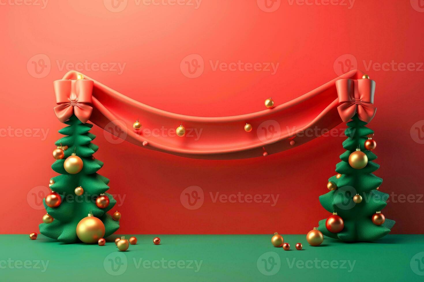 AI generated Festive composition decorative with christmas background, Generative AI photo