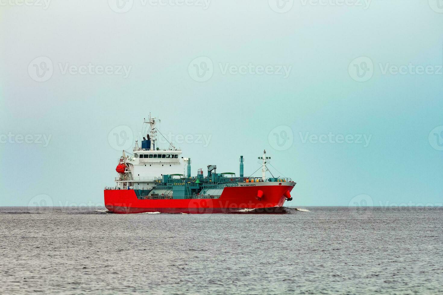 Red tanker. Toxic substances and petroleum products transfer photo