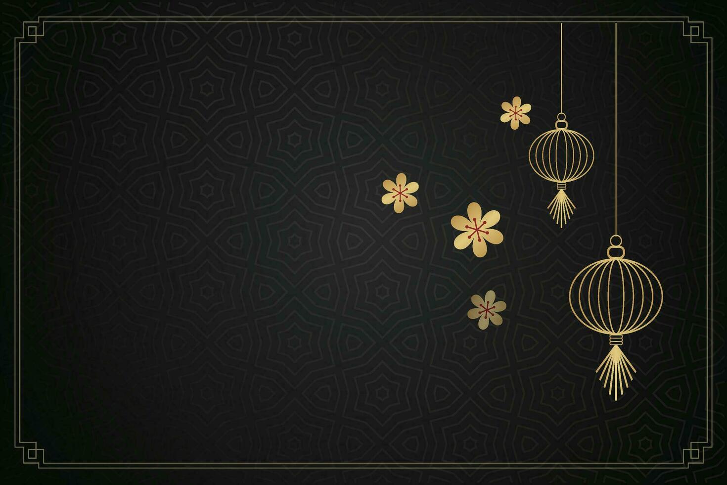 Chinese Lunar New Year festival 2024 celebration, Happy New Year background decorative elements. vector