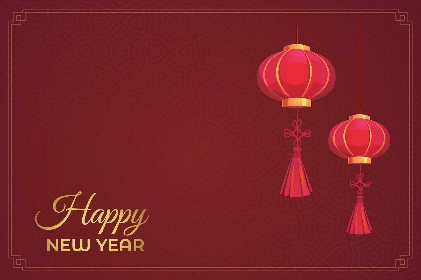 Chinese Lunar New Year festival 2024 celebration, Happy New Year background decorative elements. vector