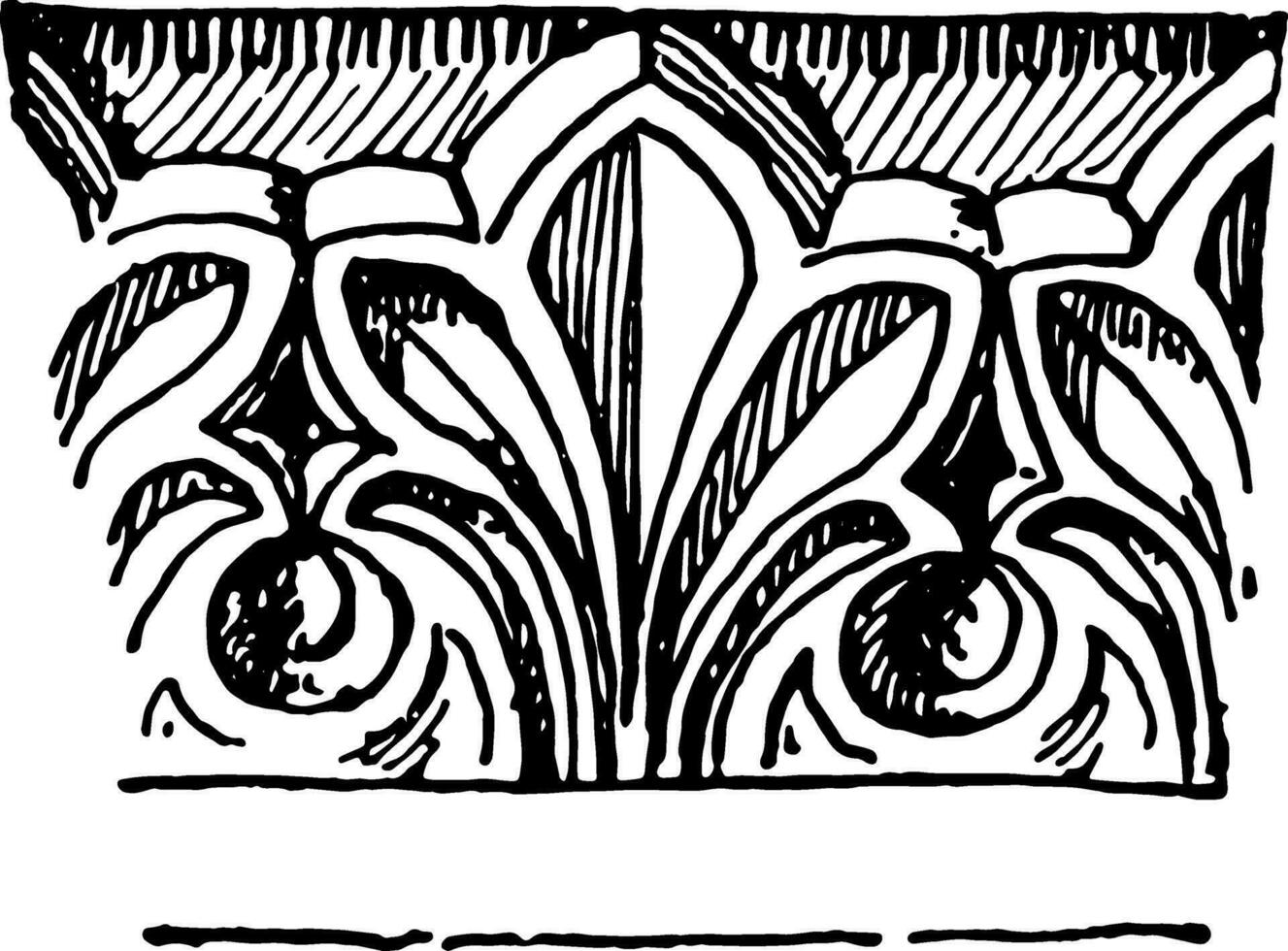 Byzantine Band from Charleston Sean Sydnor vintage engraving. vector